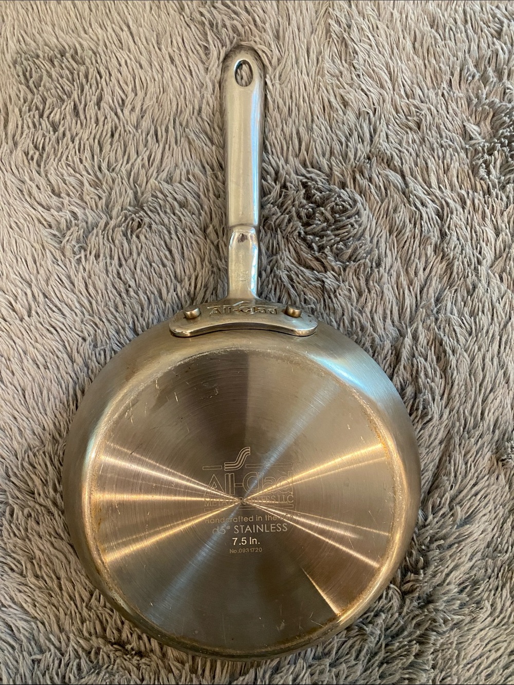 All -Clad Stainless steel 7.5 inch skillet pan used - Picture 10 of 11